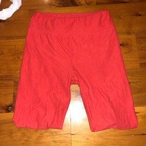 Red OS one size LULAROE leggings